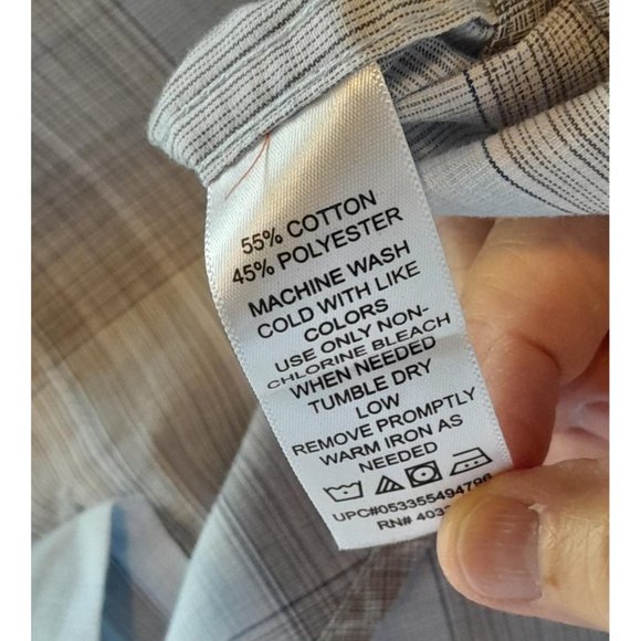 Men's Plaid Haggar Shirt Size M - Picture 4 of 4